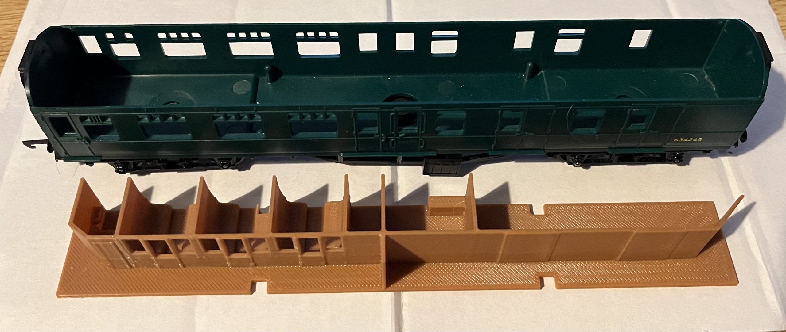 Tri-ang R28 Brake Coach interior product image