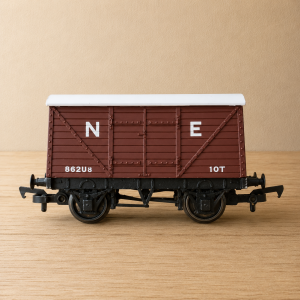 Trackmaster Box Van Side View With Replacement Roof Fitted Product Image